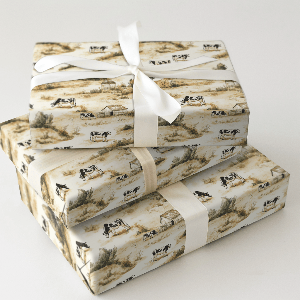 Field of Moo - Wrapping Paper - Aspen & Arlo
