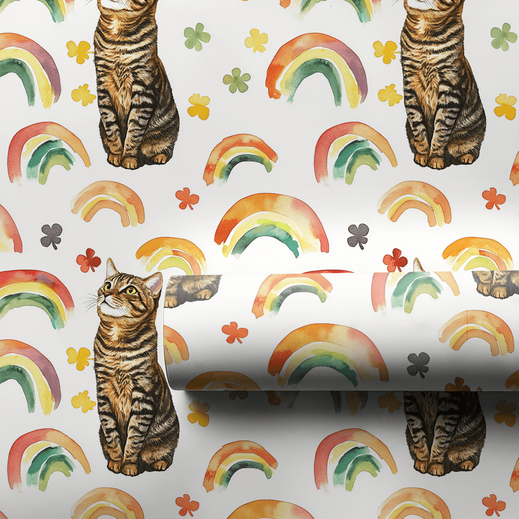Rainbows with the American Wirehair - Wrapping Paper - Aspen & Arlo