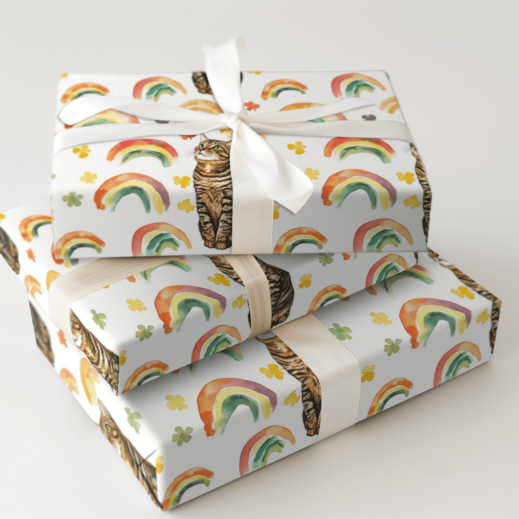 Rainbows with the American Wirehair - Wrapping Paper - Aspen & Arlo