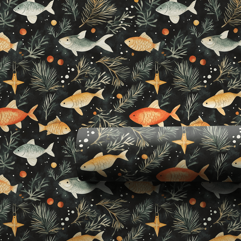 Fish Upon A Star - Wrapping Paper - Aspen & Arlo