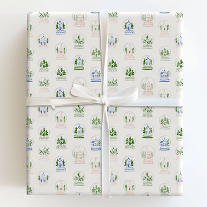 Snow Globe Street - Wrapping Paper - Aspen & Arlo