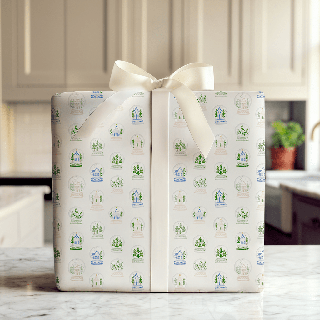 Snow Globe Street - Wrapping Paper - Aspen & Arlo