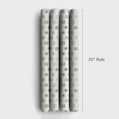 Snow Globe Street - Wrapping Paper - Aspen & Arlo
