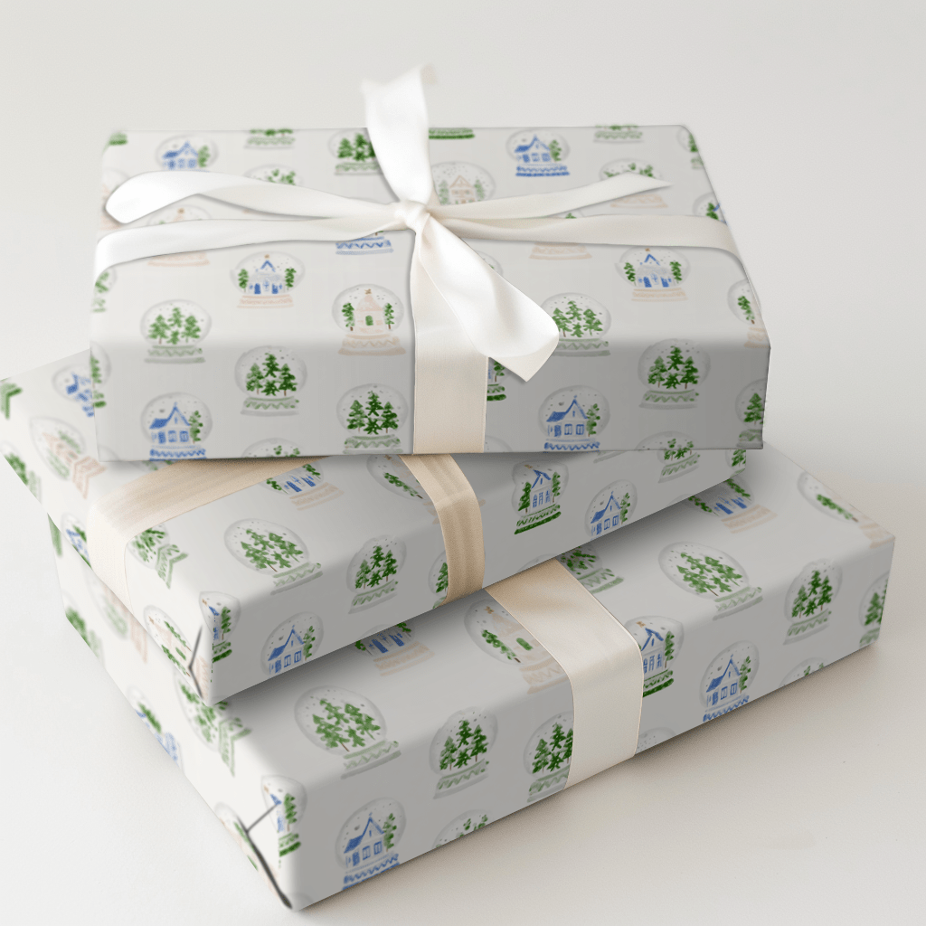 Snow Globe Street - Wrapping Paper - Aspen & Arlo