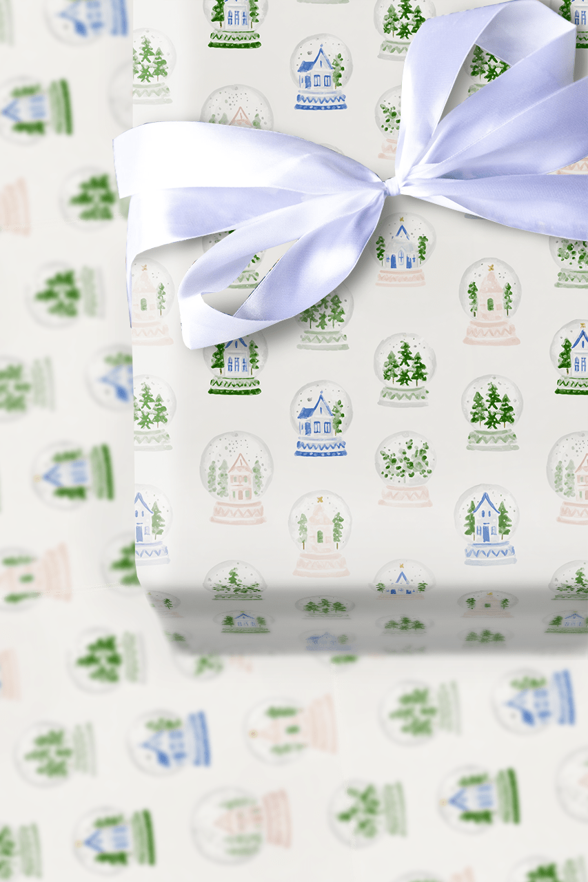 Snow Globe Street - Wrapping Paper - Aspen & Arlo