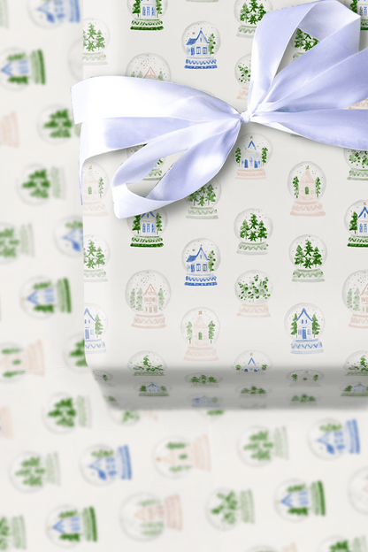 Snow Globe Street - Wrapping Paper - Aspen & Arlo