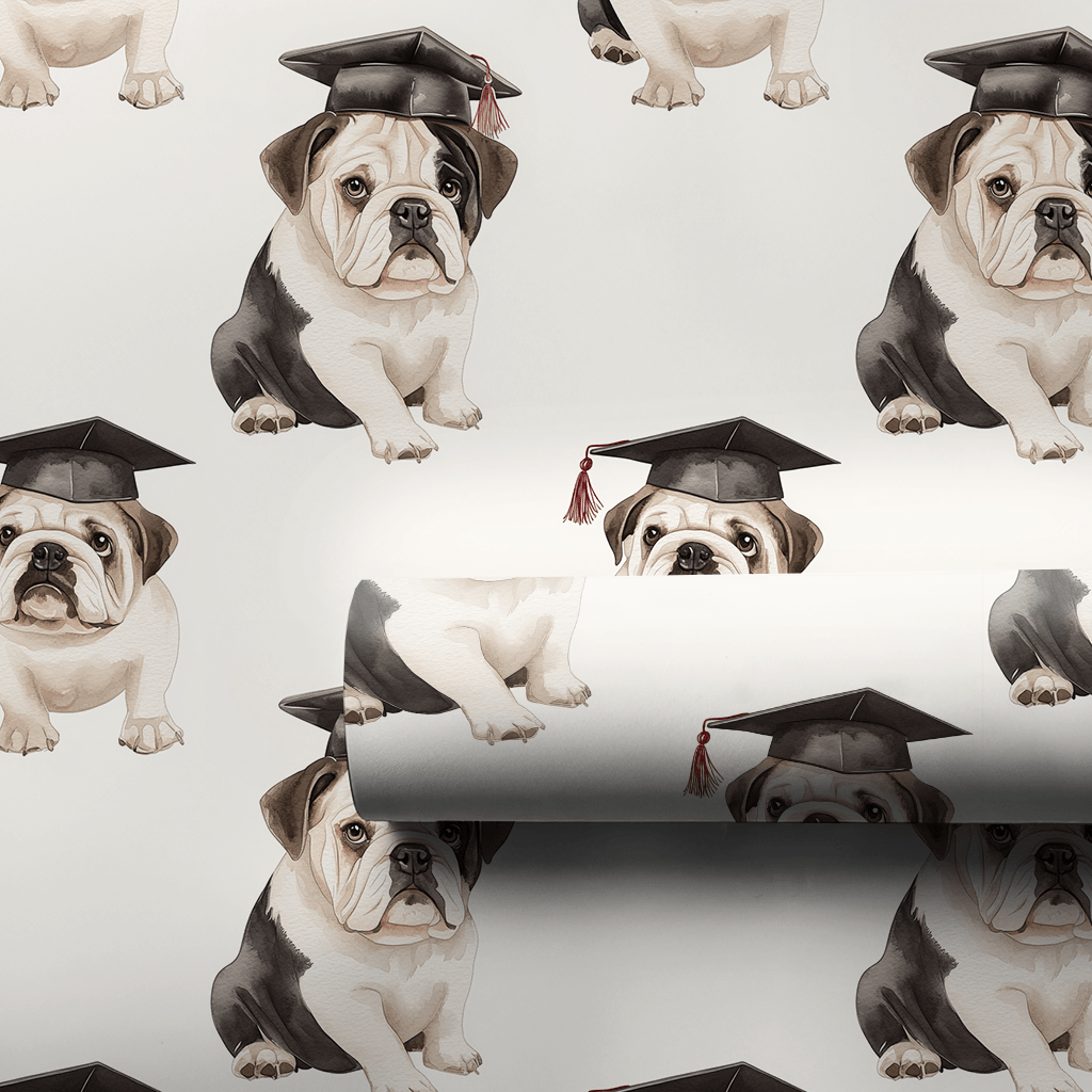 Class Act Bulldog - Wrapping Paper - Aspen & Arlo