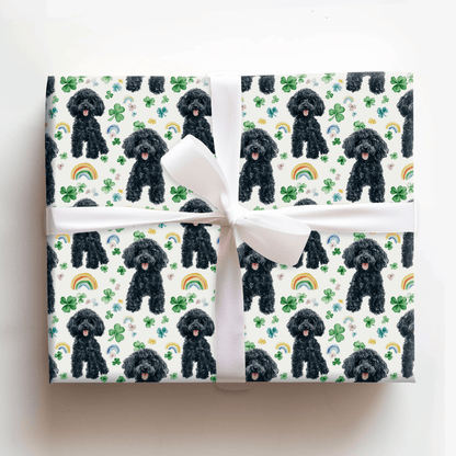 Rainbows with the Black Poodle - Wrapping Paper - Aspen & Arlo