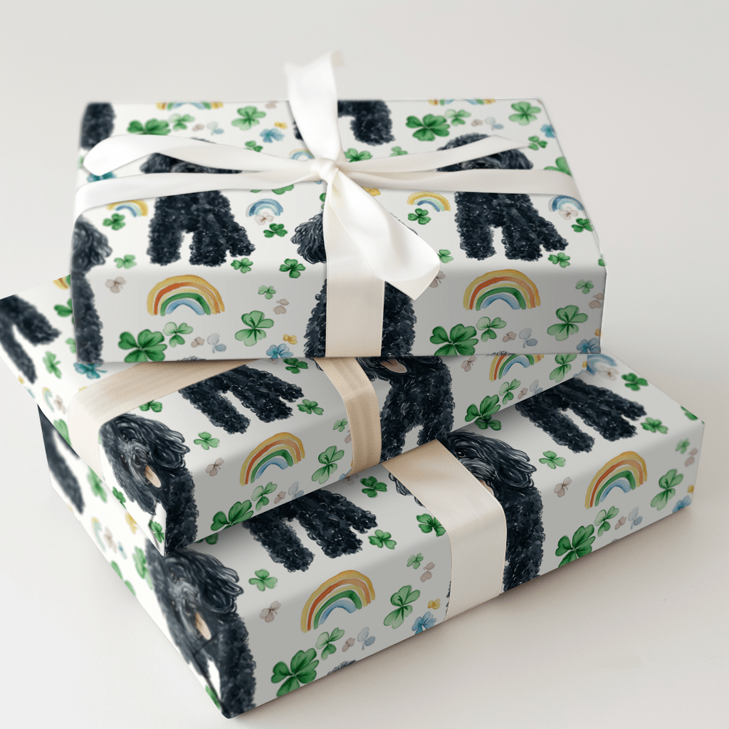 Rainbows with the Black Poodle - Wrapping Paper - Aspen & Arlo