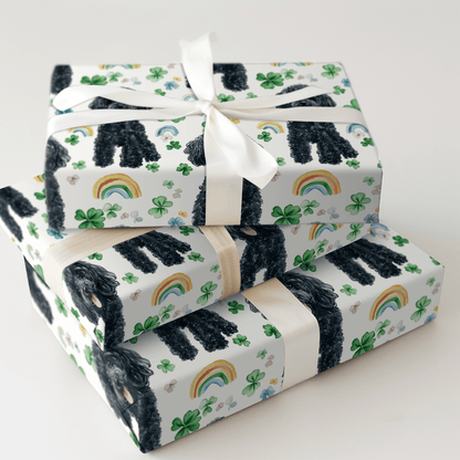 Rainbows with the Black Poodle - Wrapping Paper - Aspen & Arlo