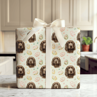 Easter Eggs with the Boykin Spaniel - Wrapping Paper - Aspen & Arlo