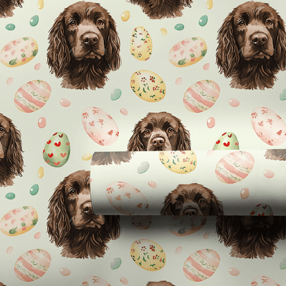 Easter Eggs with the Boykin Spaniel - Wrapping Paper - Aspen & Arlo