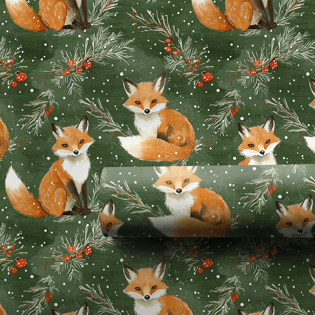 Fox in a Fur Coat - Wrapping Paper - Aspen & Arlo