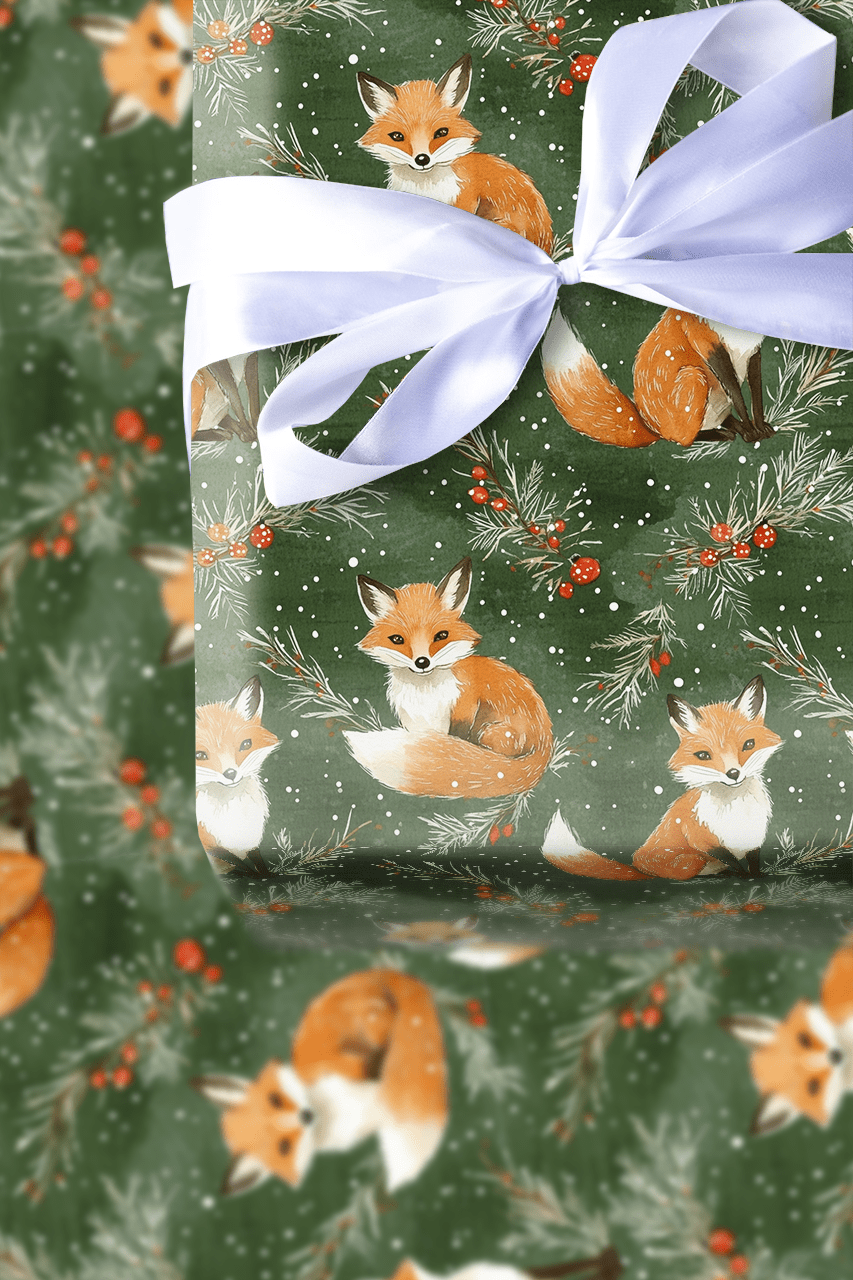 Fox in a Fur Coat - Wrapping Paper - Aspen & Arlo