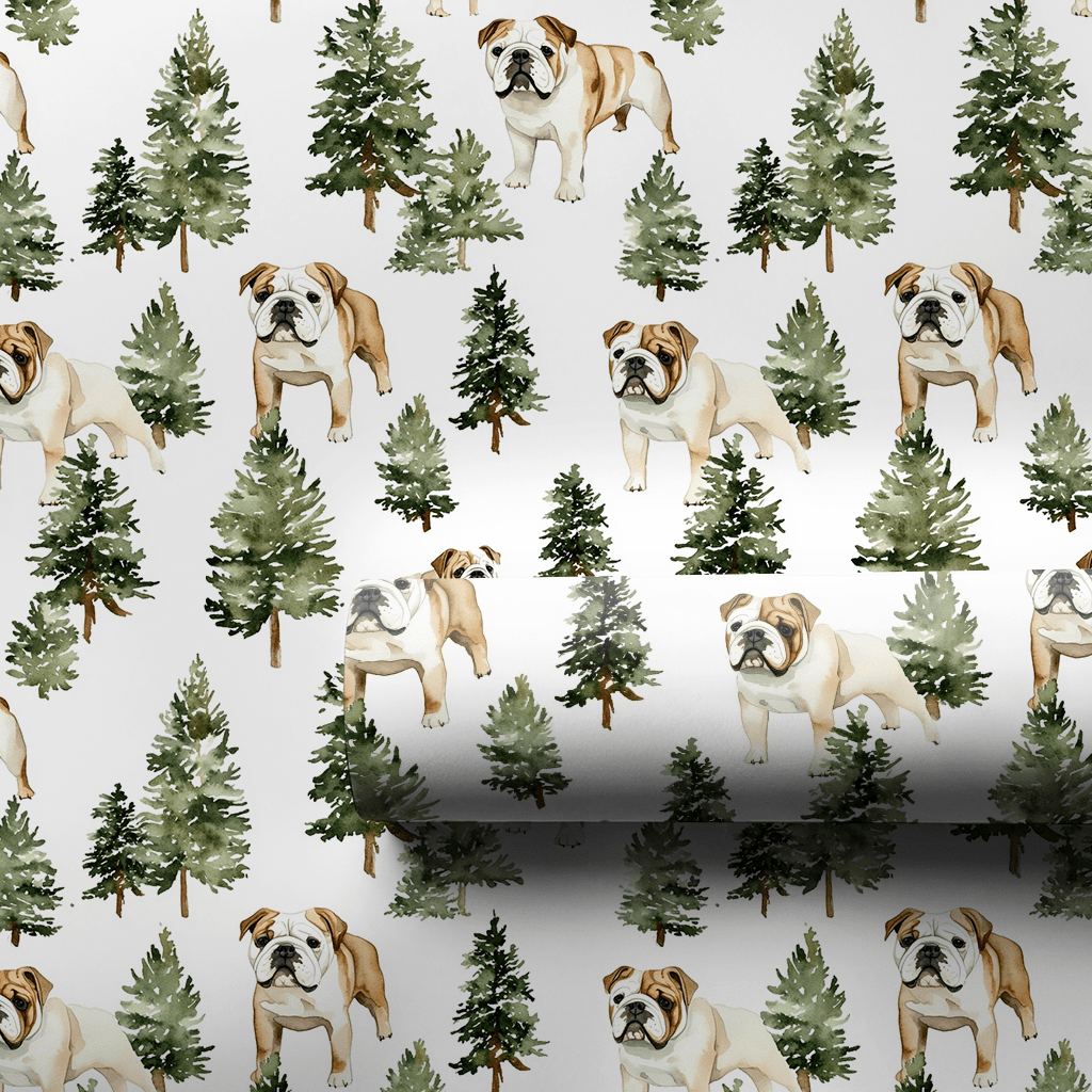 Snow Day for the Bulldogs - Wrapping Paper - Aspen & Arlo