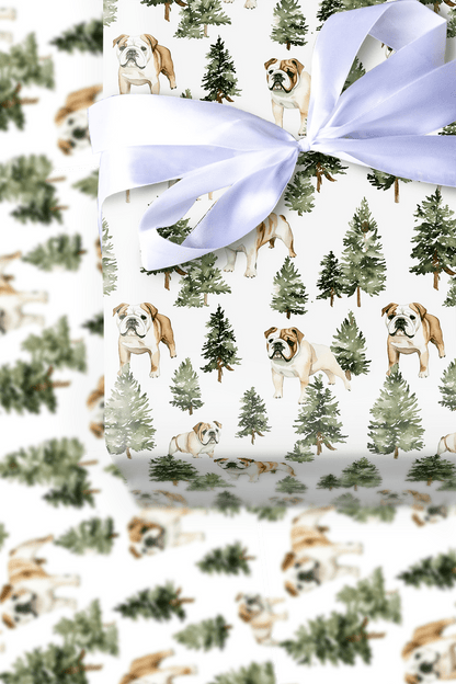 Snow Day for the Bulldogs - Wrapping Paper - Aspen & Arlo