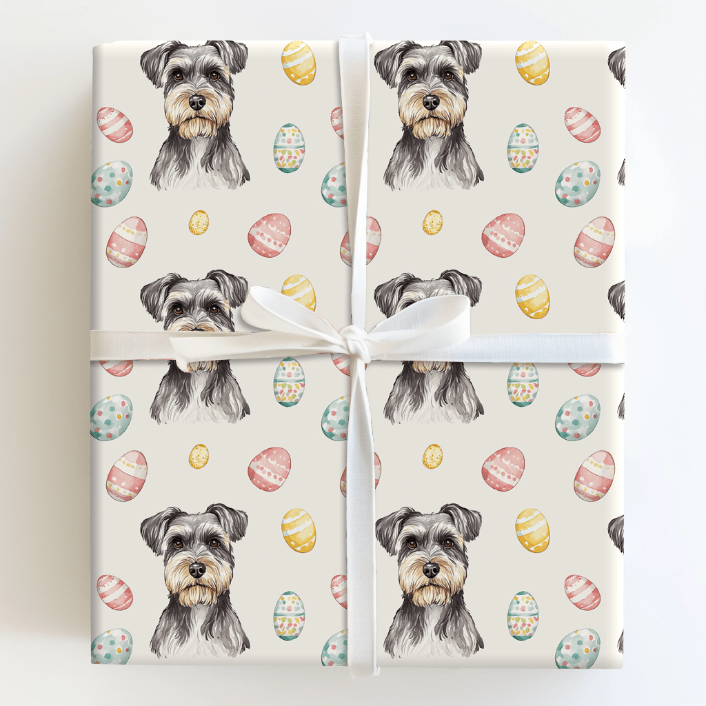 Easter Eggs with the Schnauzer - Wrapping Paper - Aspen & Arlo