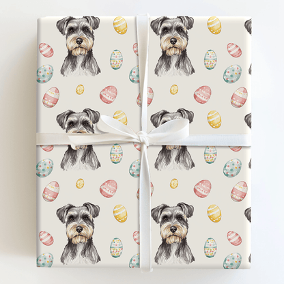 Easter Eggs with the Schnauzer - Wrapping Paper - Aspen & Arlo