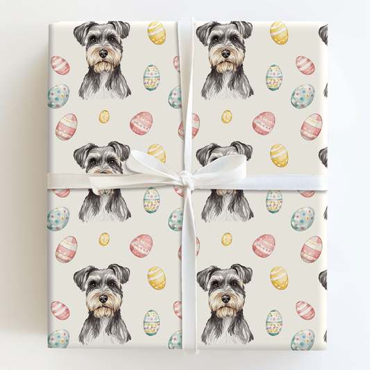 Easter Eggs with the Schnauzer - Wrapping Paper - Aspen & Arlo