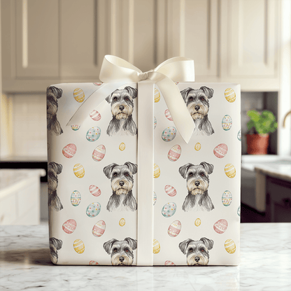 Easter Eggs with the Schnauzer - Wrapping Paper - Aspen & Arlo