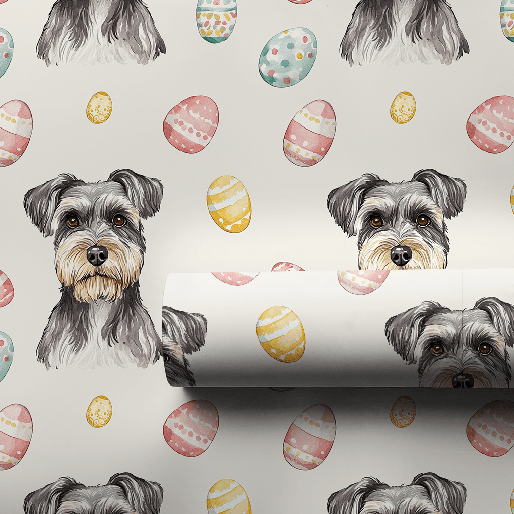 Easter Eggs with the Schnauzer - Wrapping Paper - Aspen & Arlo
