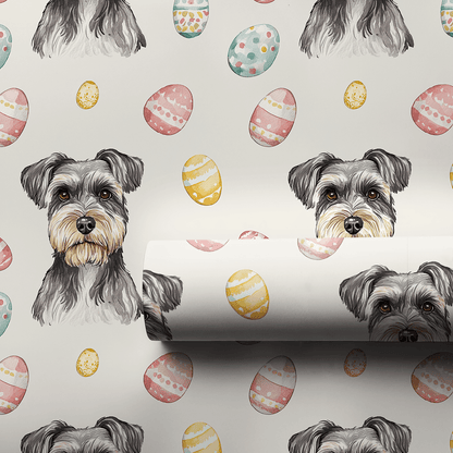 Easter Eggs with the Schnauzer - Wrapping Paper - Aspen & Arlo