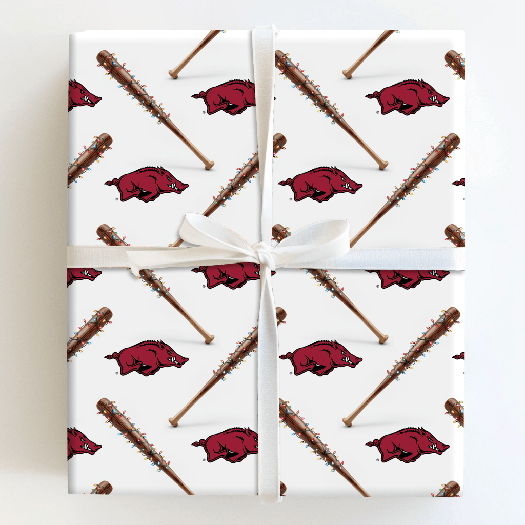 Jingle Ballpark Hogs - Wrapping Paper - Aspen & Arlo