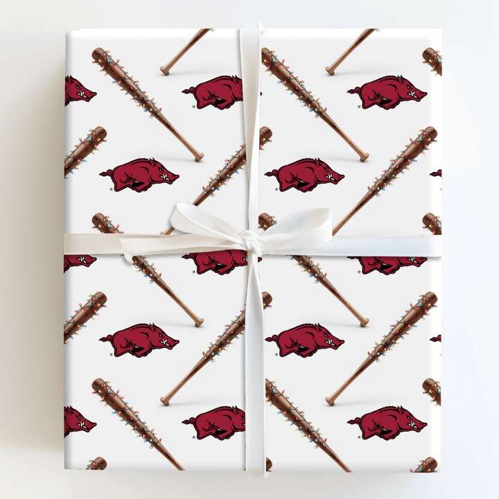 Jingle Ballpark Hogs - Wrapping Paper - Aspen & Arlo
