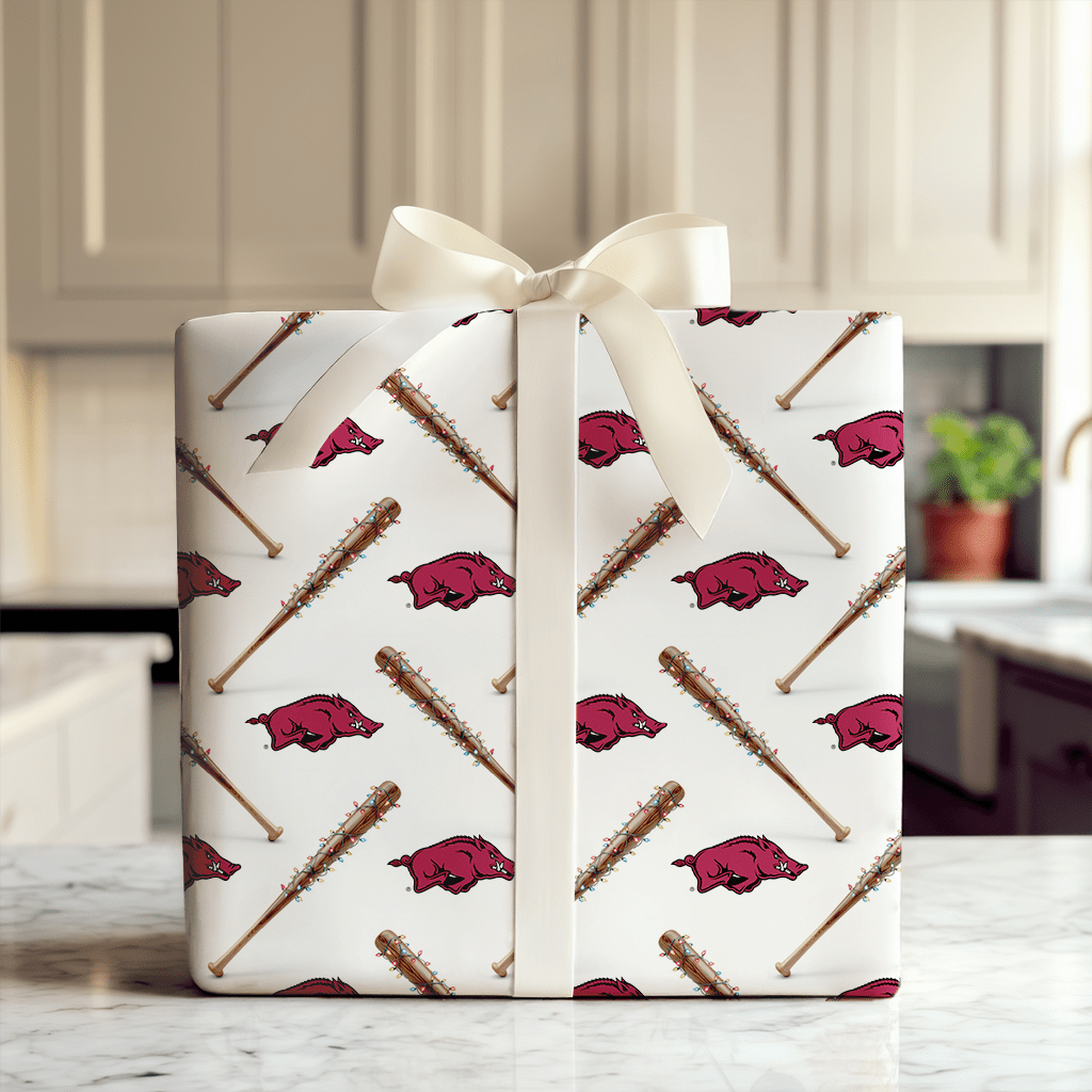 Jingle Ballpark Hogs - Wrapping Paper - Aspen & Arlo
