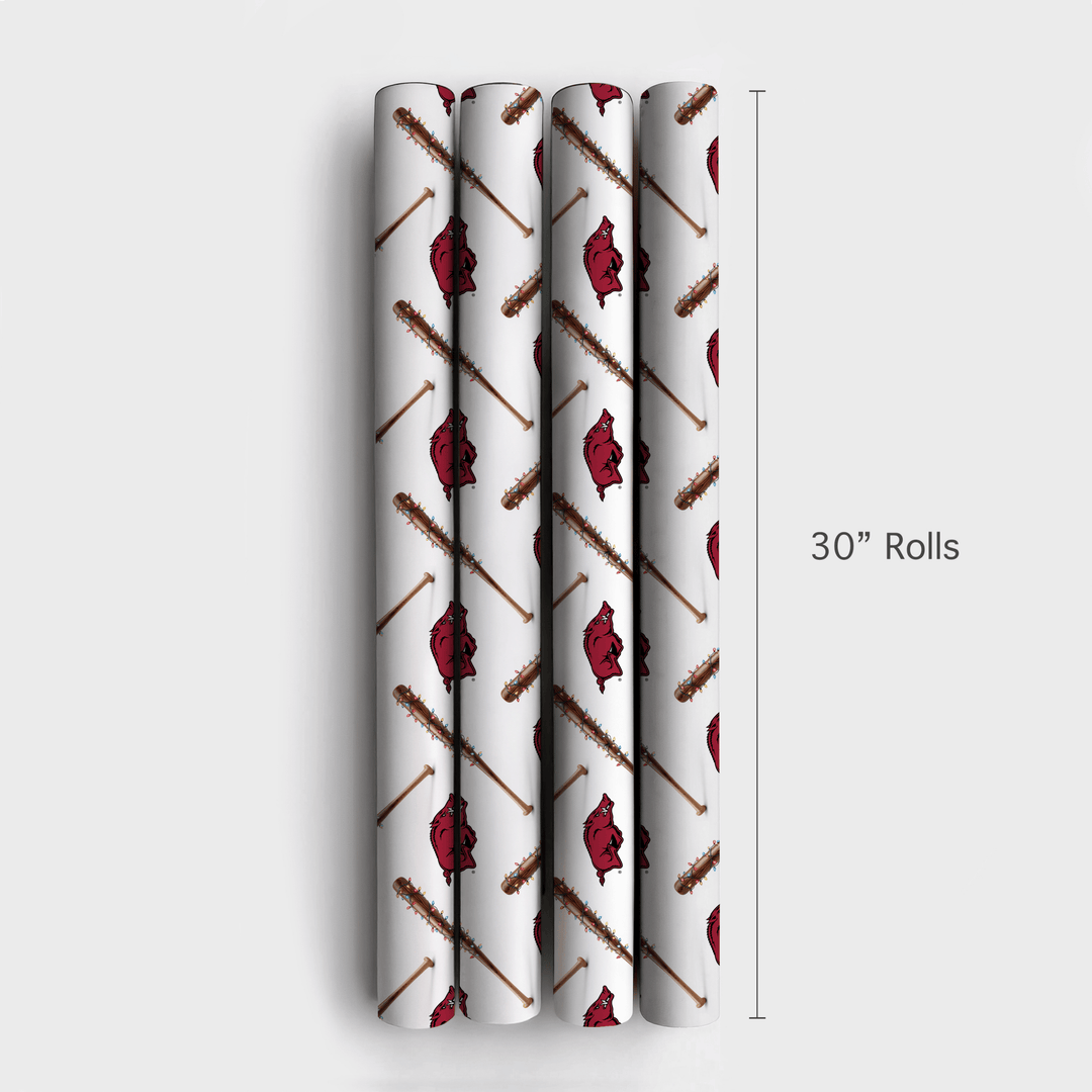 Jingle Ballpark Hogs - Wrapping Paper - Aspen & Arlo