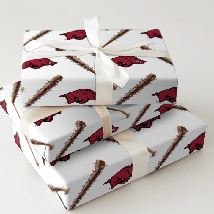 Jingle Ballpark Hogs - Wrapping Paper - Aspen & Arlo