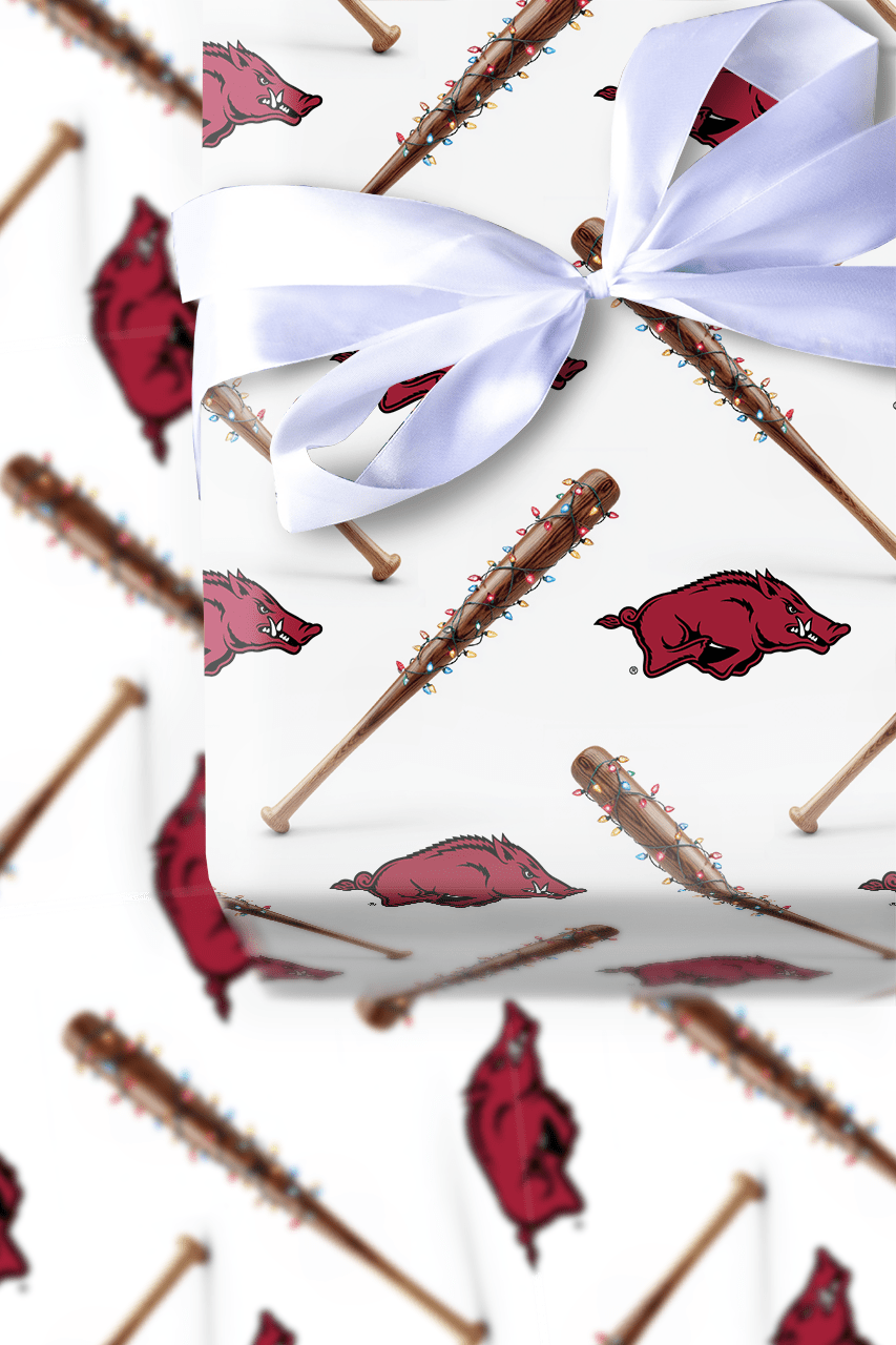 Jingle Ballpark Hogs - Wrapping Paper - Aspen & Arlo