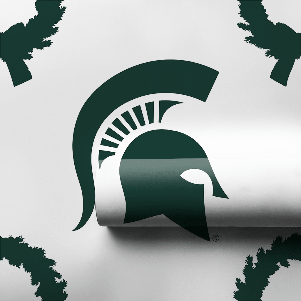 Michigan State Wreath - Wrapping Paper - Aspen & Arlo