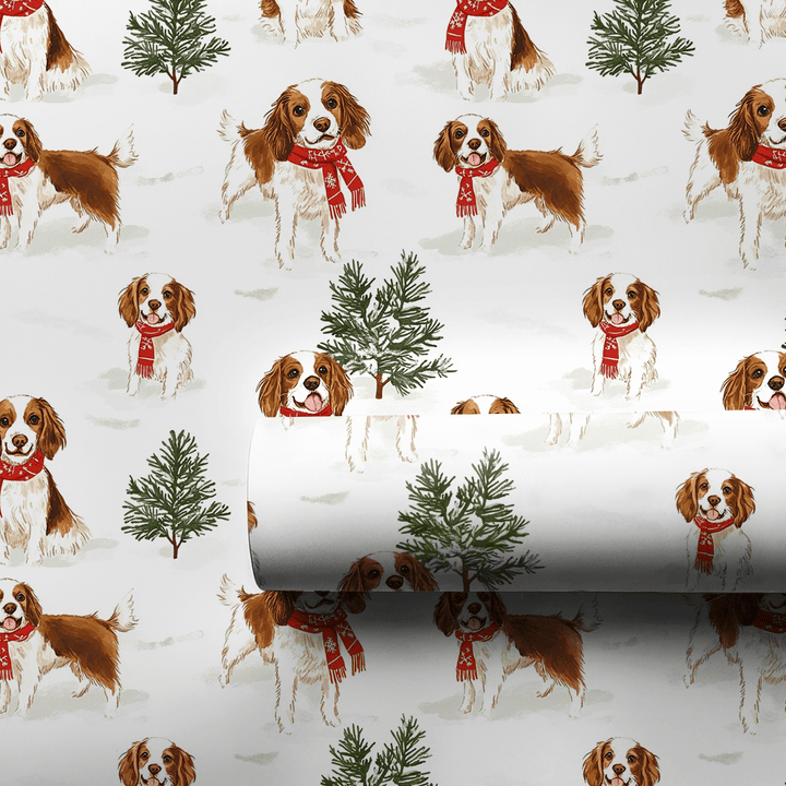 Snow Day for English Springer Spaniel - Wrapping Paper - Aspen & Arlo