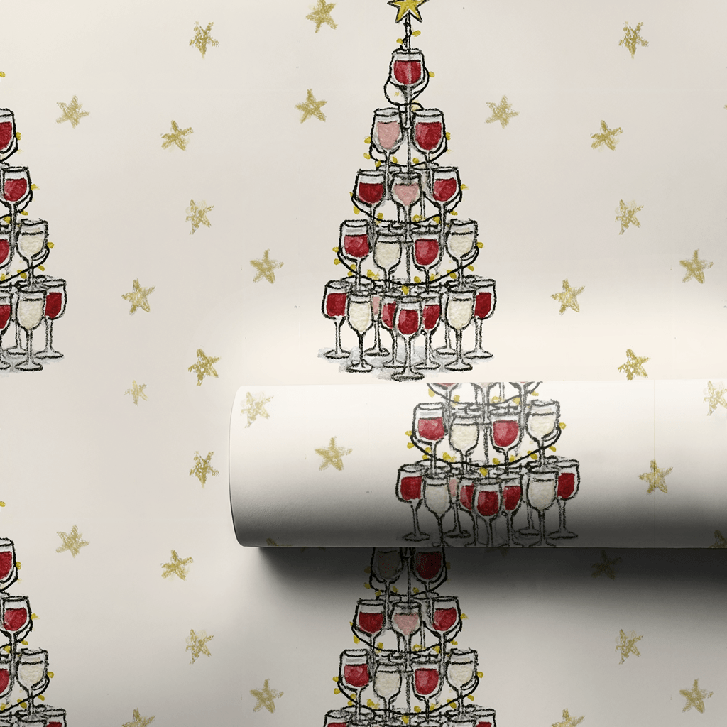 Merry and Merlot - Wrapping Paper - Aspen & Arlo