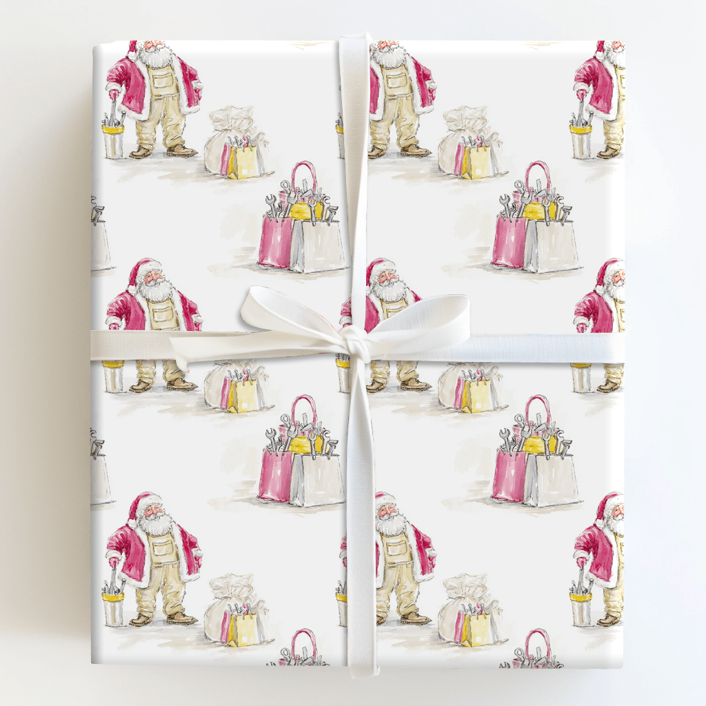 Handy Claus - Wrapping Paper - Aspen & Arlo