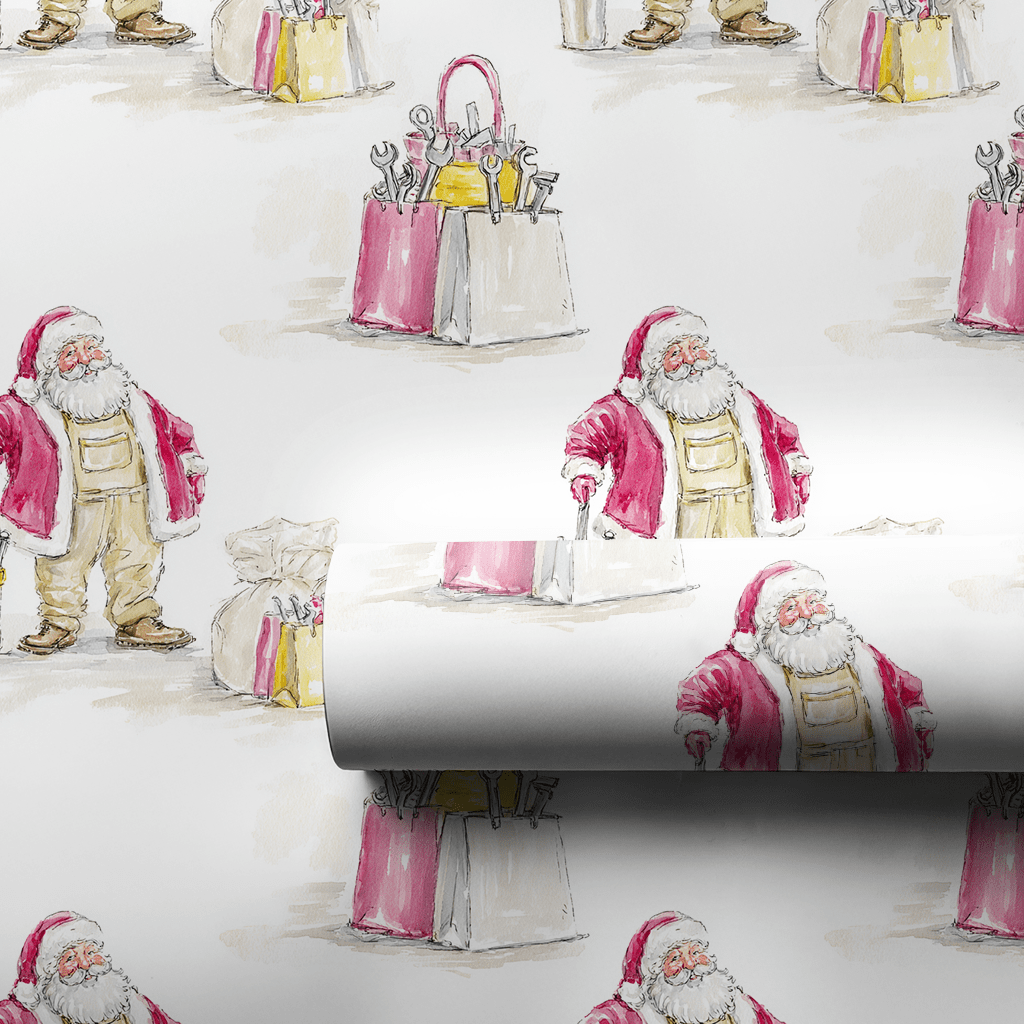 Handy Claus - Wrapping Paper - Aspen & Arlo
