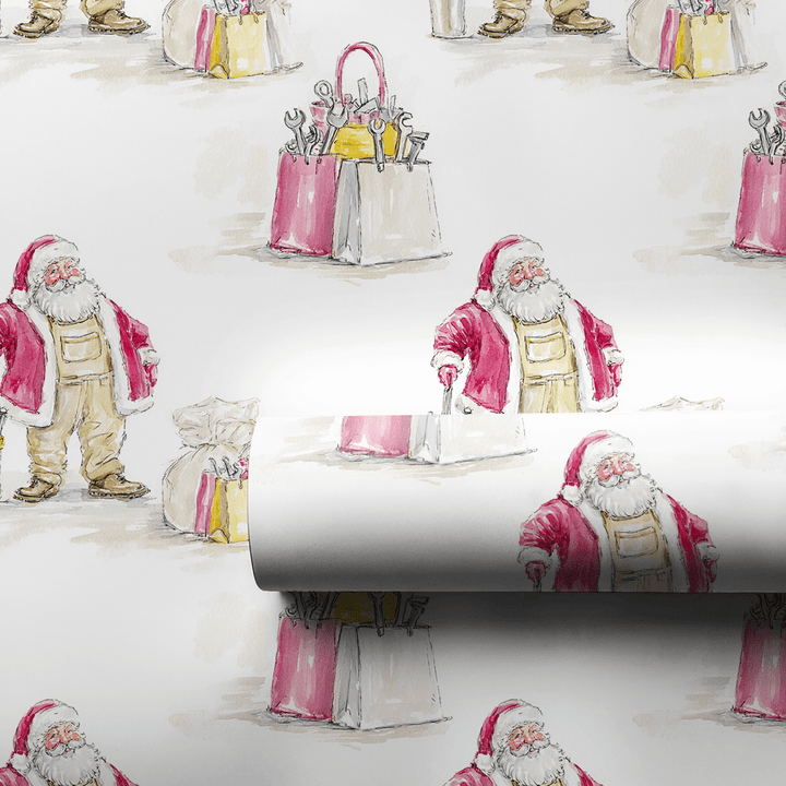 Handy Claus - Wrapping Paper - Aspen & Arlo