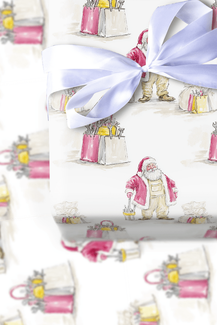 Handy Claus - Wrapping Paper - Aspen & Arlo
