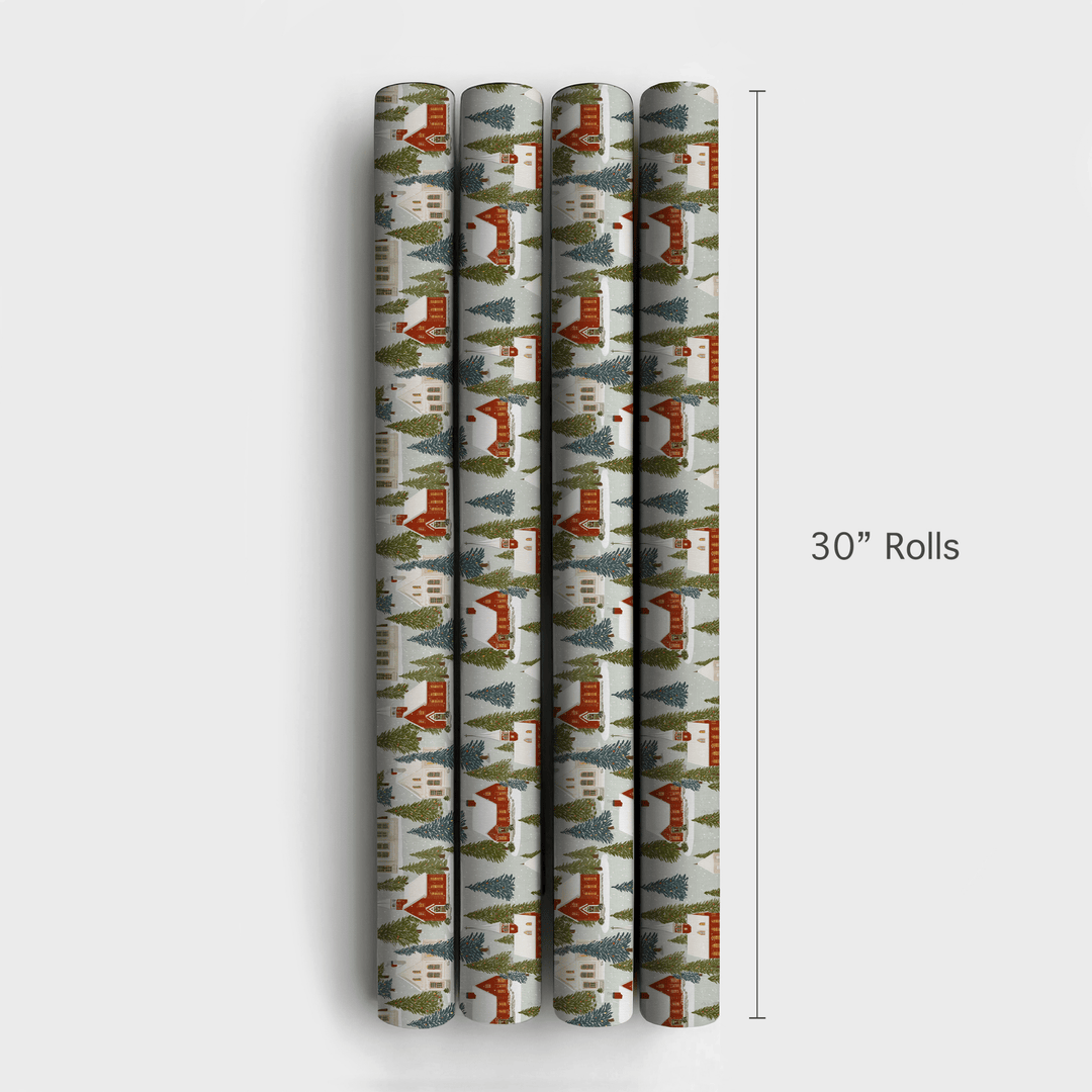 Yuletide Chapel - Wrapping Paper - Aspen & Arlo