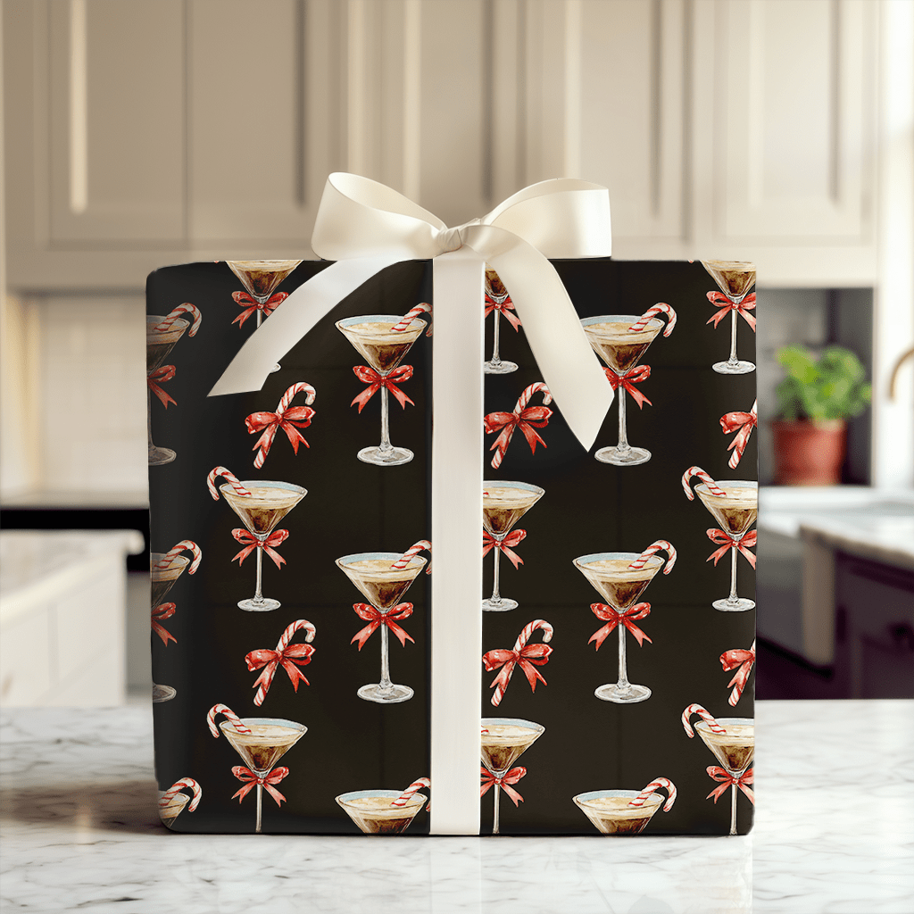 Candy Cane Espresso - Wrapping Paper - Aspen & Arlo