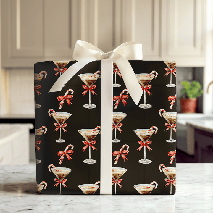 Candy Cane Espresso - Wrapping Paper - Aspen & Arlo