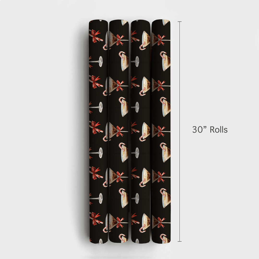 Candy Cane Espresso - Wrapping Paper - Aspen & Arlo