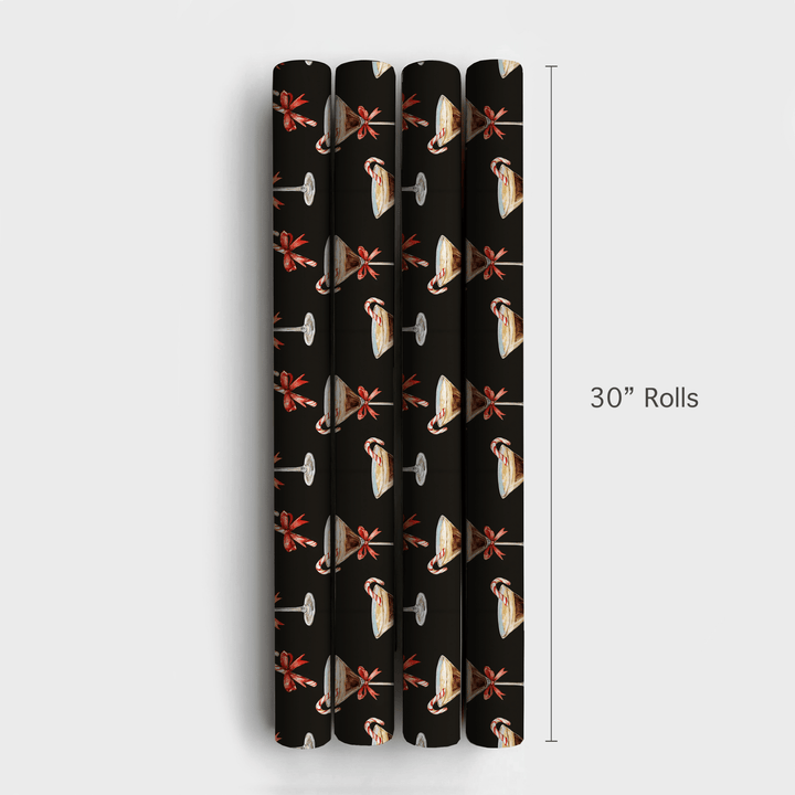 Candy Cane Espresso - Wrapping Paper - Aspen & Arlo