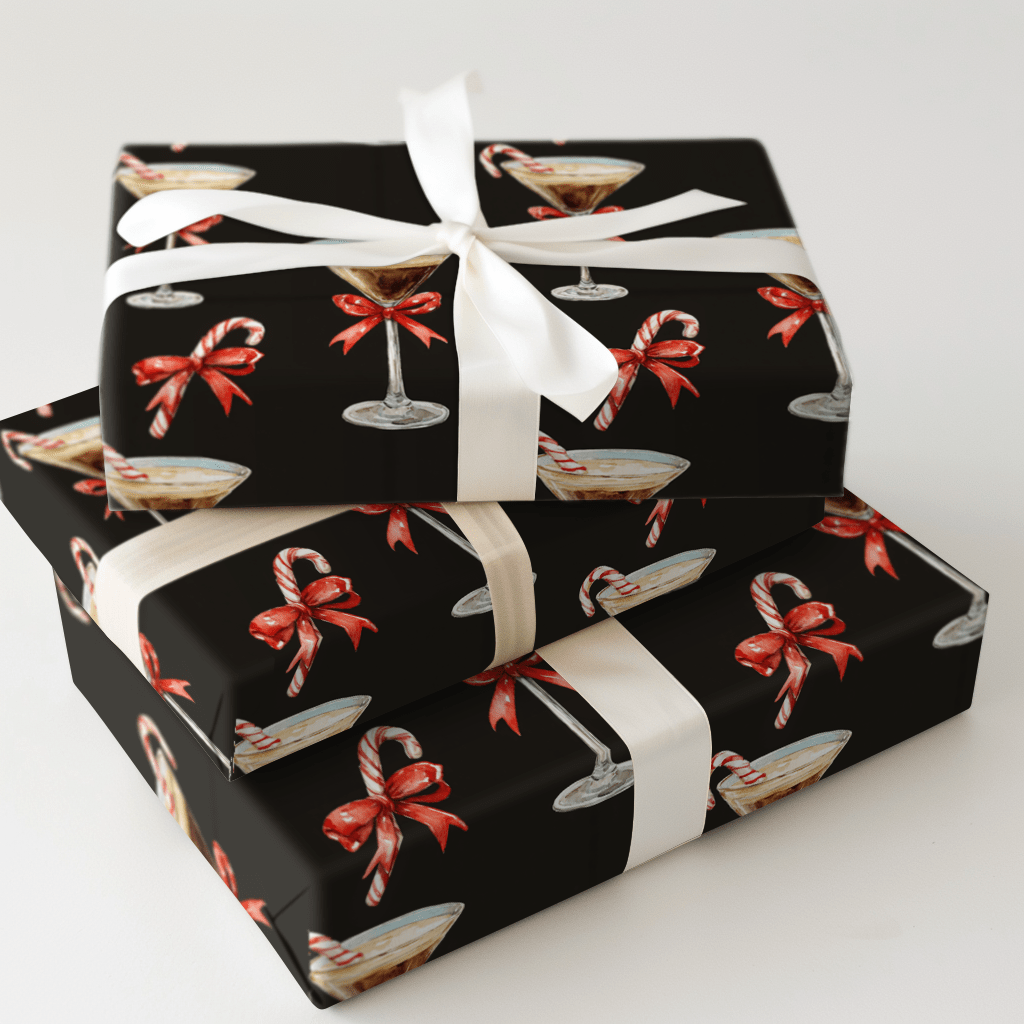Candy Cane Espresso - Wrapping Paper - Aspen & Arlo