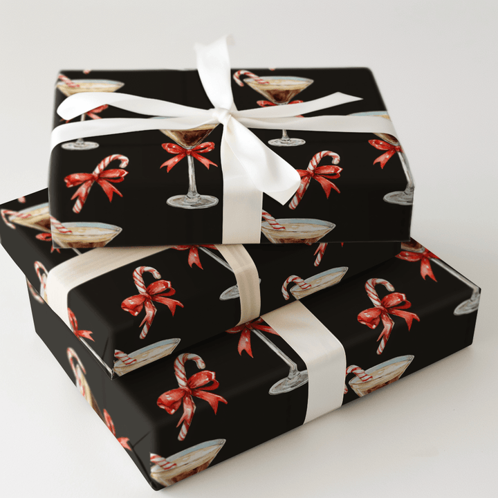 Candy Cane Espresso - Wrapping Paper - Aspen & Arlo