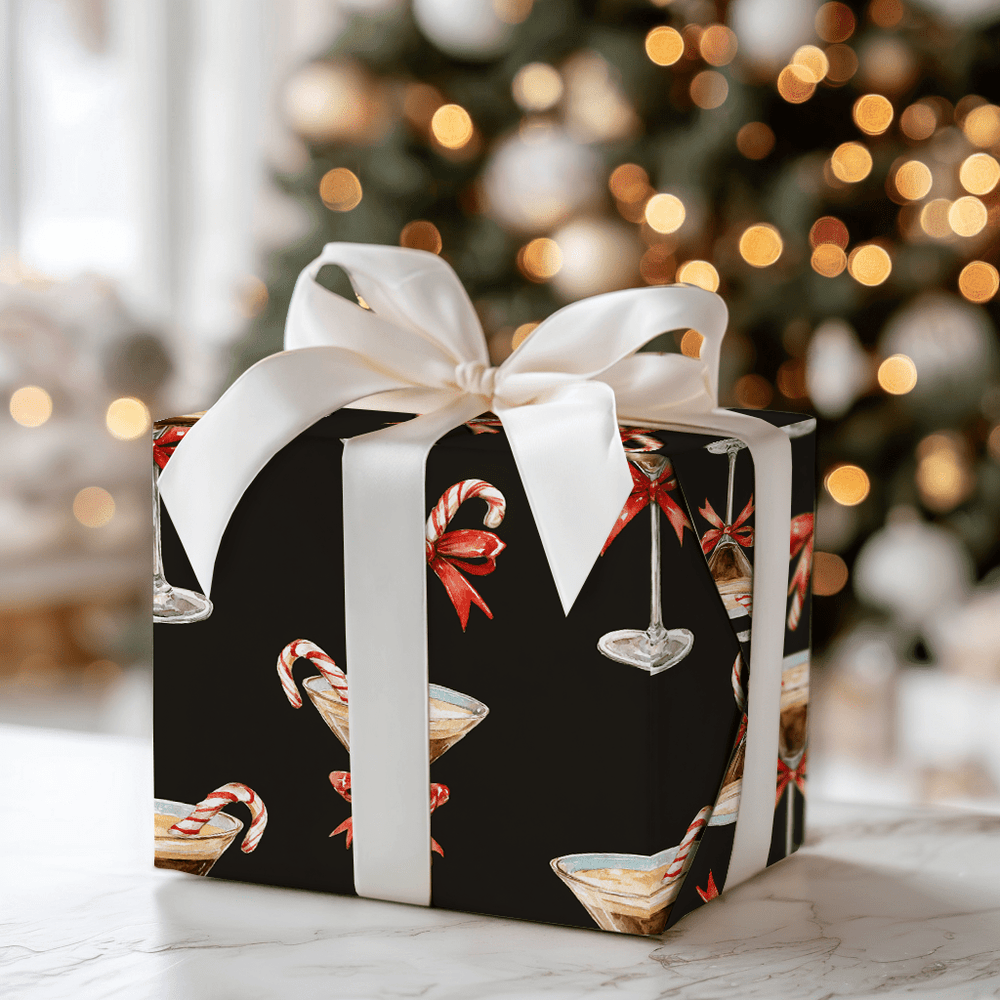 Candy Cane Espresso - Wrapping Paper - Aspen & Arlo