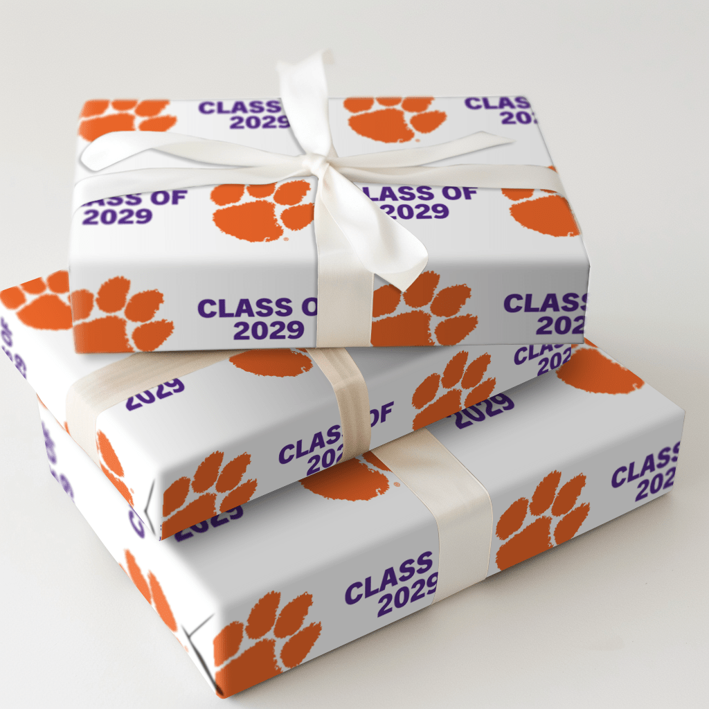 Class of 2029 Clemson - Wrapping Paper - Aspen & Arlo