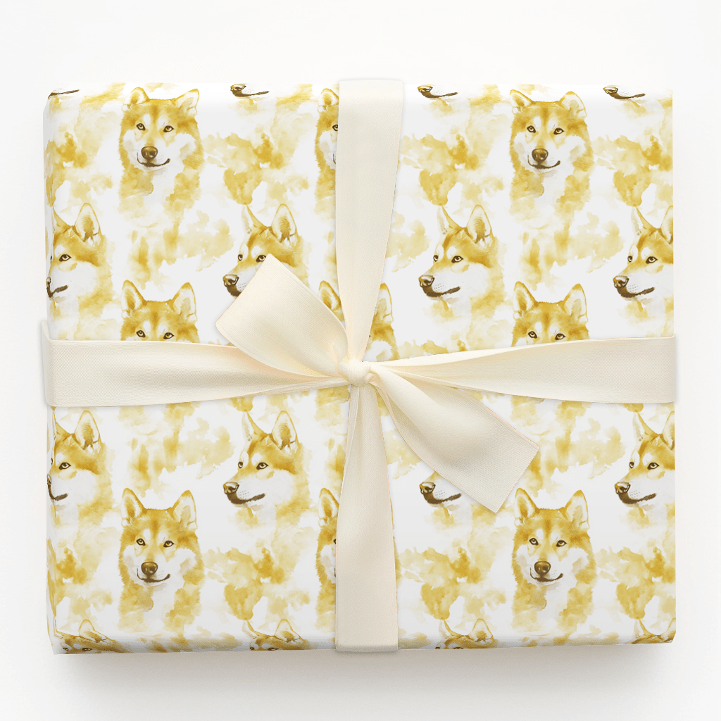 Golden Growl - Wrapping Paper - Aspen & Arlo