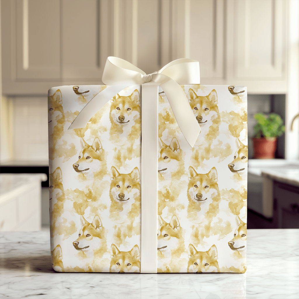 Golden Growl - Wrapping Paper - Aspen & Arlo